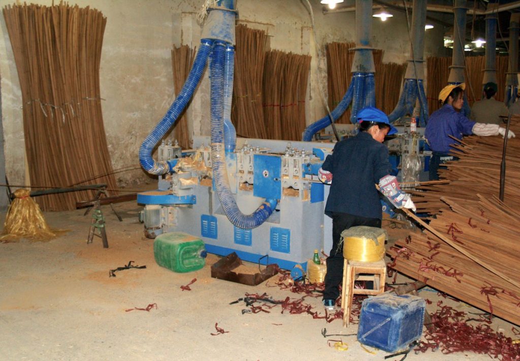 bamboo panel production step 5 Drying and sanding