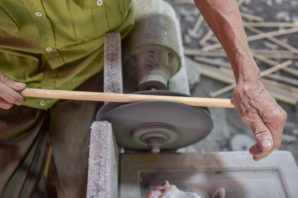 Bamboo straw production stage 1