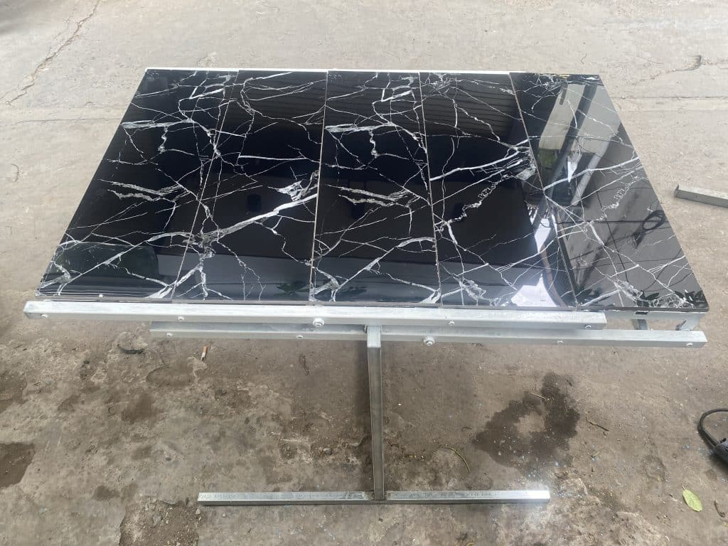Shelf Table – Convertible Bookshelf to Table with ceramic surface